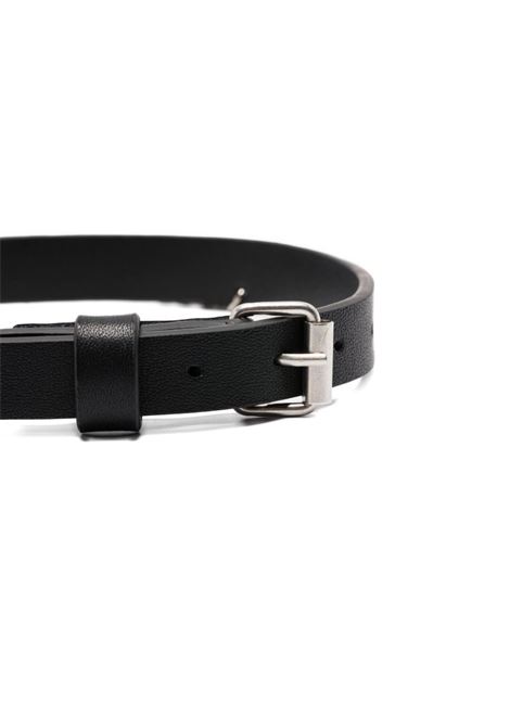 Black leather choker with chain and pendant heart  Alessandra rich - women ALESSANDRA RICH | FABA3285J02460914